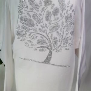 Sweterek "Cekinowe dzewo" - Biały