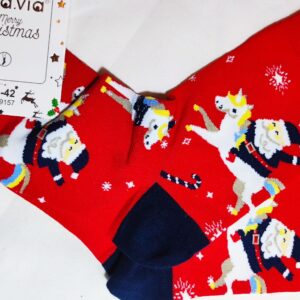 Świąteczne skarpety męskie - Czerwone